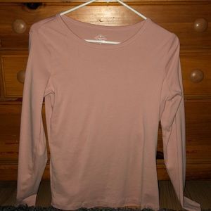 plain light pink long sleeved shirt